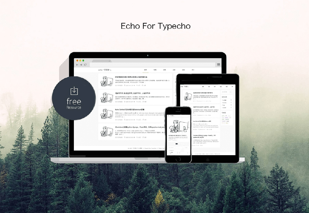  Typecho theme Echo based on layui framework